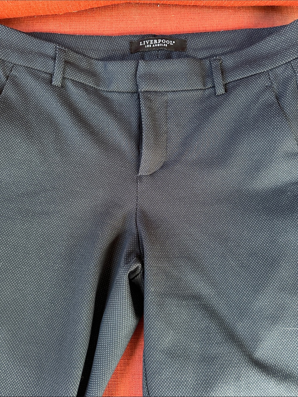 Liverpool Textured Dark Navy Dress Trousers